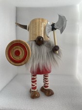 Wood turned Viking Handmade Made From Oak Walnut And Deer Horns