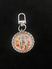 Mother Mary  / Zipper Pull / Backpack Charm / Purse Charm / Gift  / Key Chain