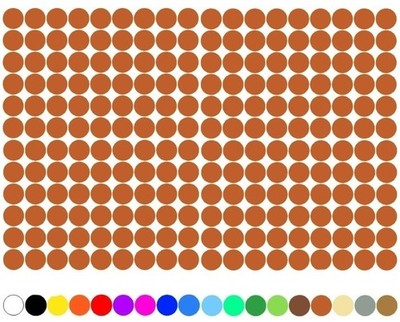 3600 Klebepunkte 5mm Kreise Haselnusbraun Punkt selbstklebend Aufkleber Inventur
