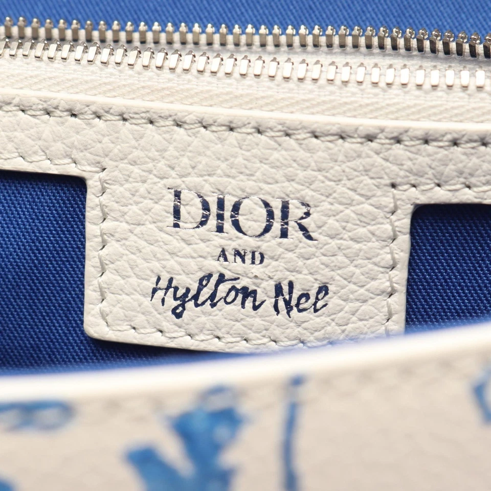 Sac bandoulière Christian Dior HYLTON NEL bandoulière cuir blanc bleu occasio... - Photo 4/4