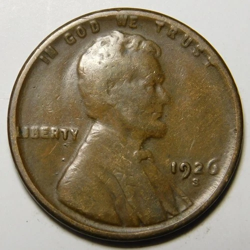 1926 S Lincoln Wheat Cent Penny VG-F  "Actual Coin Pictured"