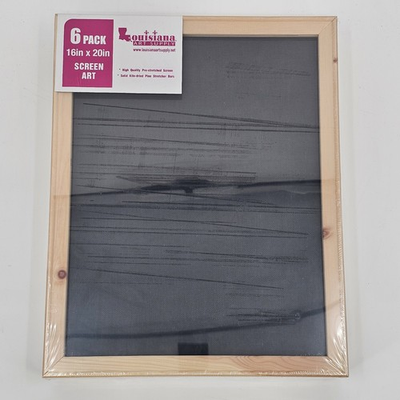 #ad 6 Pack 16”x20” Wood Frame Silk Screen Printing Frame Kit Mesh for Beginner $88.00