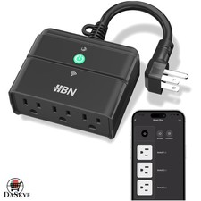 Wi-Fi Heavy Duty Smart Plug: 3 Independent Outlets for Ultimate Outdoor Control