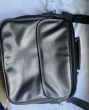 Vintage Black Faux Leather Padded Laptop Shoulder/Messenger Bag Solid Universal