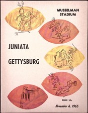 1965 Juanita vs Gettysburg Musselman Stadium Official Football Program