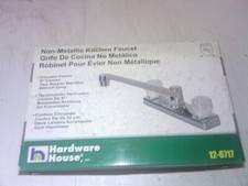 Hardware House 126717 Non-Metallic Kitchen Faucet, Chrome Finish.