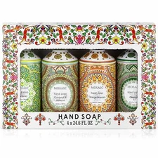 Liquid Hand Soap/Wash Gift Set 4, Olive Oil, Coconut&Hibiscus, Gardenia, Orange