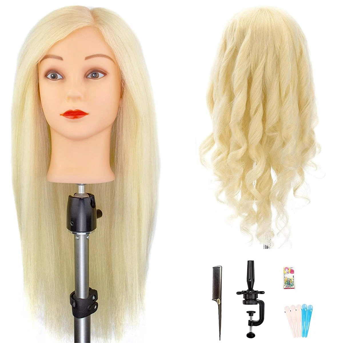 Mannequin Head With Long Blond Wig Stock Photo - Download Image