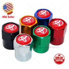 Hex For Red Toyota Emblem Car Wheels Tire Air Valve Caps Stem Dust Cover Sport
