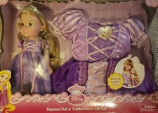 Disney Princess Rapunzel Toddler Doll And Girl Costume Dress Up Play Set - Read