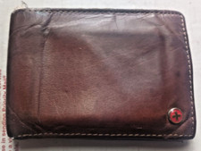 Alpine Swiss Mens Commuter RFID Bifold Wallet 2 ID Windows Divided Bill Section