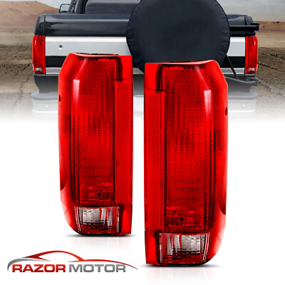 LED Tail Light Bar For 1990-1997 Ford F150 F250 Bronco – Red 3D Style, Direct Replacement