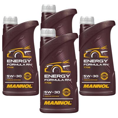 4x1 Liter MANNOL Energy Formula RN 5W-30 Motoröl ACEA C4 Fully synthetic