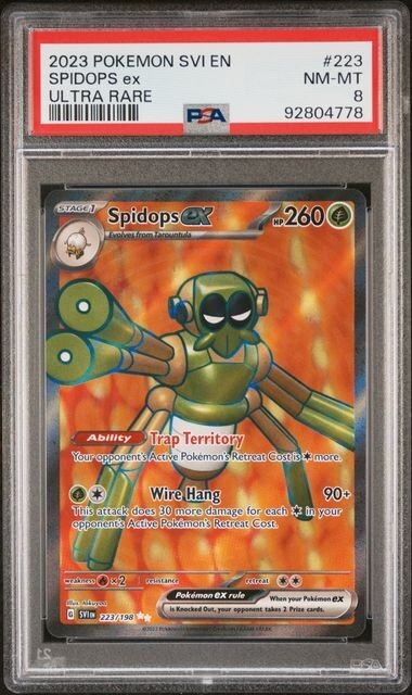 2023 POKEMON SVI EN-SCARLET & VIOLET 223 SPIDOPS EX ULTRA RARE PSA