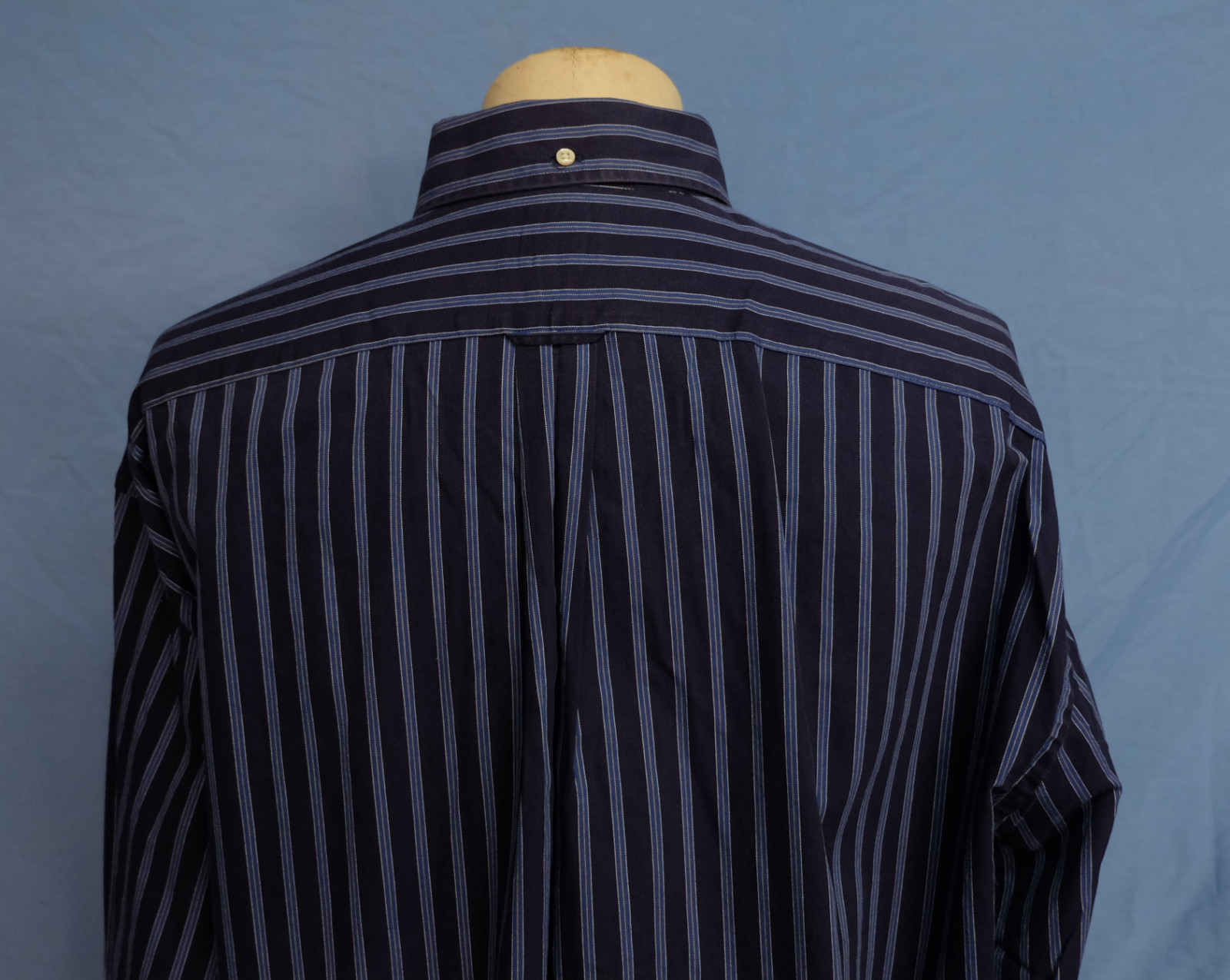 Faconnable Button Down Dark Blue Striped Cotton M… - image 5