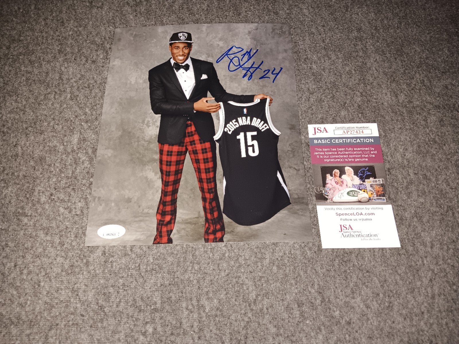 rondae hollis jefferson Autographed Signed Brooklyn Nets 8x10 Jsa Arizona Wildcats 