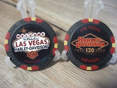Las Vegas, Nevada Harley Davidson Poker Chip - 120th Anniversary