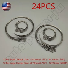 24PCS Universal Adjustable Axle CV Joint Boot Crimp Clamps Small & Large Kits US