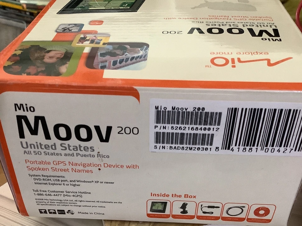 GPS Mio Moov 200 GPS United States Portable GPS Navigation System New - Image 2 of 4