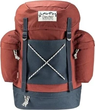 Deuter Wengen Backpack- Redwood Ink. Retro-inspired. Padded laptop compartment