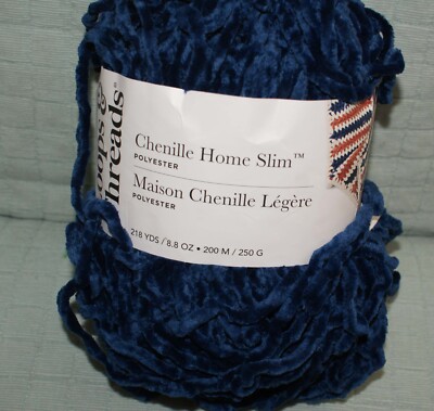Chenille Home Slim Loops & Threads Blue CHS22 Blue  8.8 oz. Yarn Fast Shipping