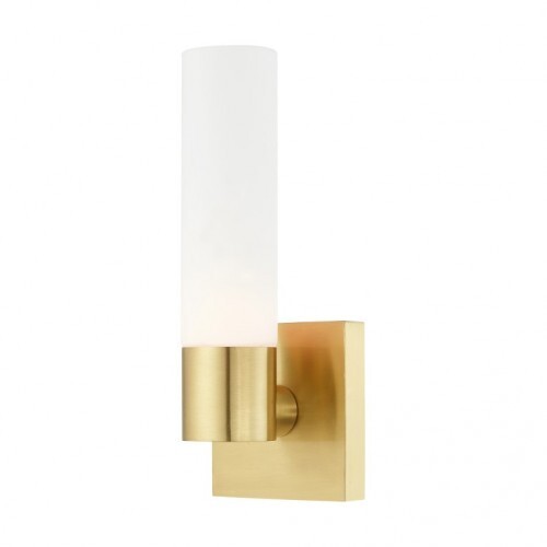 Contemporary sleek design with tubular opal glass and soft flattering light - Picture 1 of 5