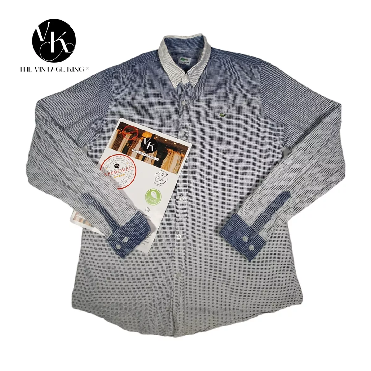 Mens lacoste check shirt discount