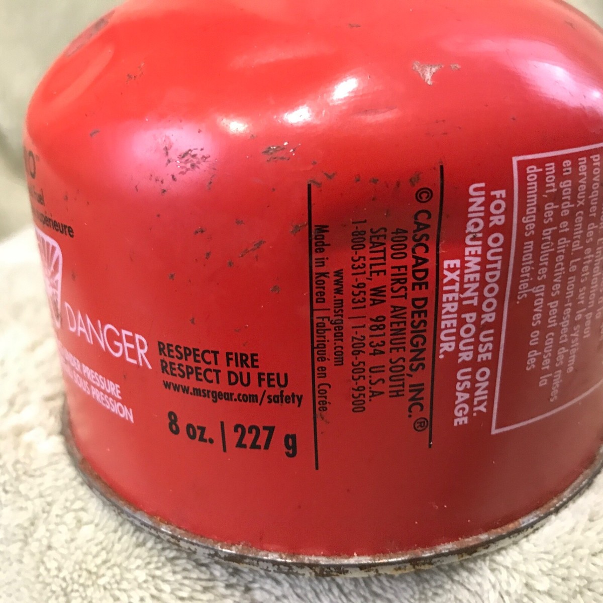 Vintage MSR 8oz IsoPro Canister All Season Fuel Blend Vintage MSR 8oz IsoPro Canister All Season Fuel Blend