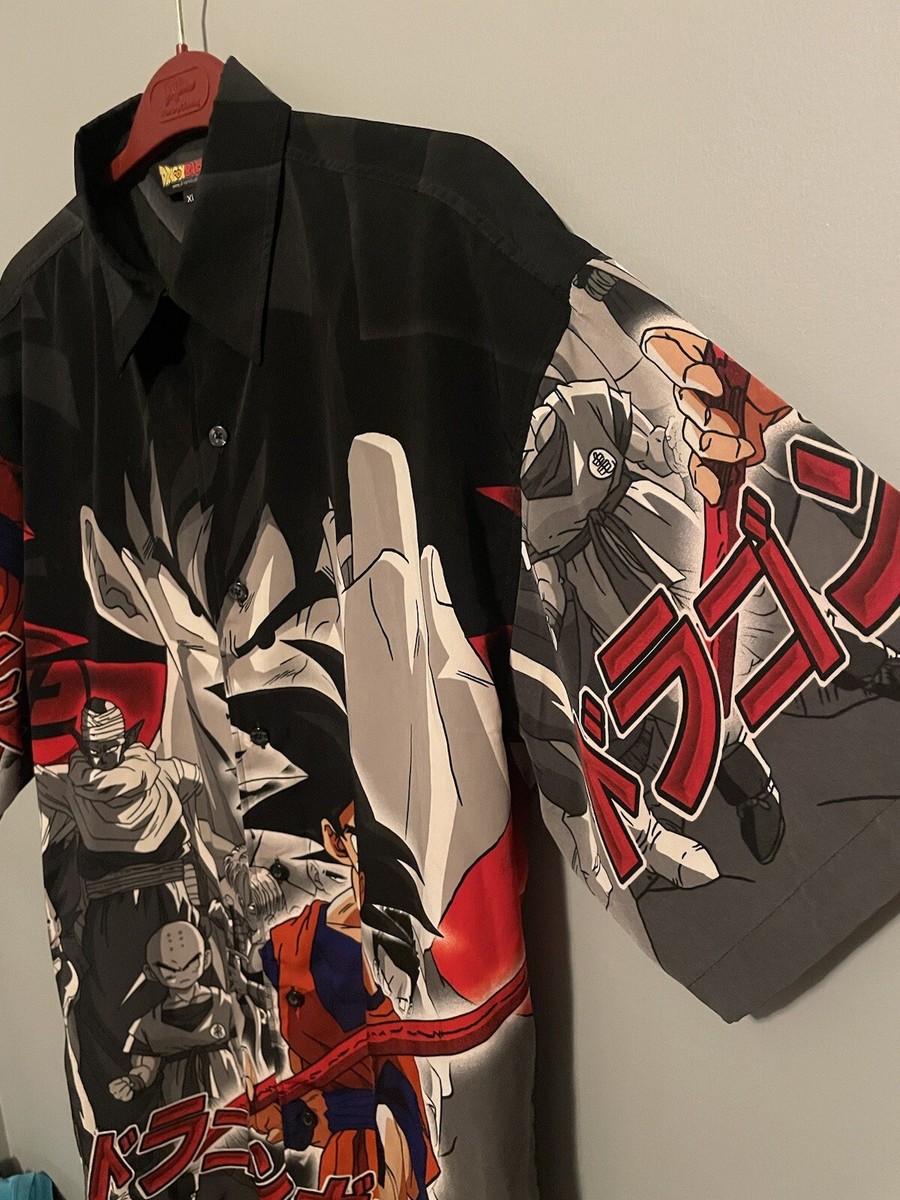 Vintage Y2K Dragon Ball Z GOKU GT Camp Button Shirt AOP Anime All