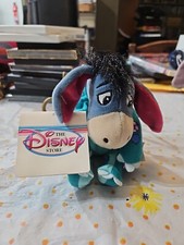 Disney Store Winnie the Pooh Dinosaur Eeyore Bean Bag Plush Toy 9" With Tags