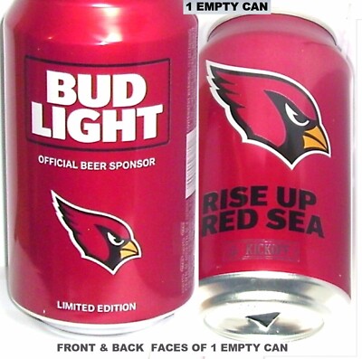 EMPTY BEER CAN 2017 ARIZONA CARDINAL NFL KICKOFF BUD LITE SPORT PHOENIX FOOTBALL