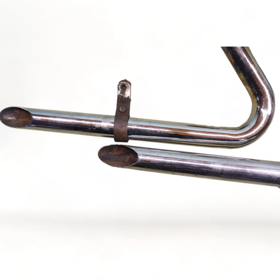 1953 Harley Panhead Knucklehead Fl El Hydra glide OEM *2756A Drag Exhaust Pipes  - Image 3 of 4