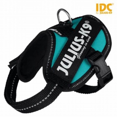 Julius-K9 IDC Hunde Powergeschirr petrol-green , Baby 1 (XS-S 29-36cm) NEU