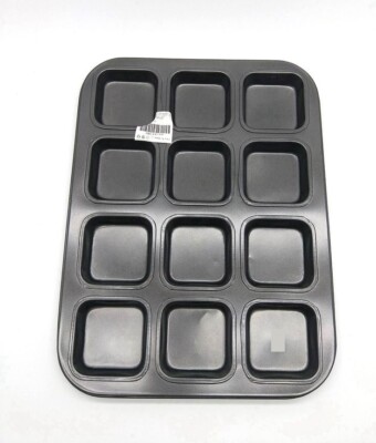 Backform Tablett Antihaft 12 Muffins Cupcake Süßigkeiten Pudding Quadratisch Bal