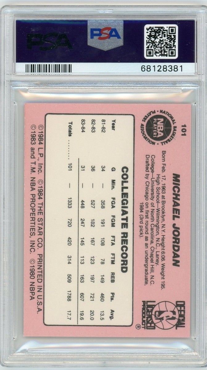 PSA8 2001 J-CARDS #173 朴智星 RC ルーキー 1984 Star 101 Michael Jordan PSA 7 Near MINT Chicago Bulls