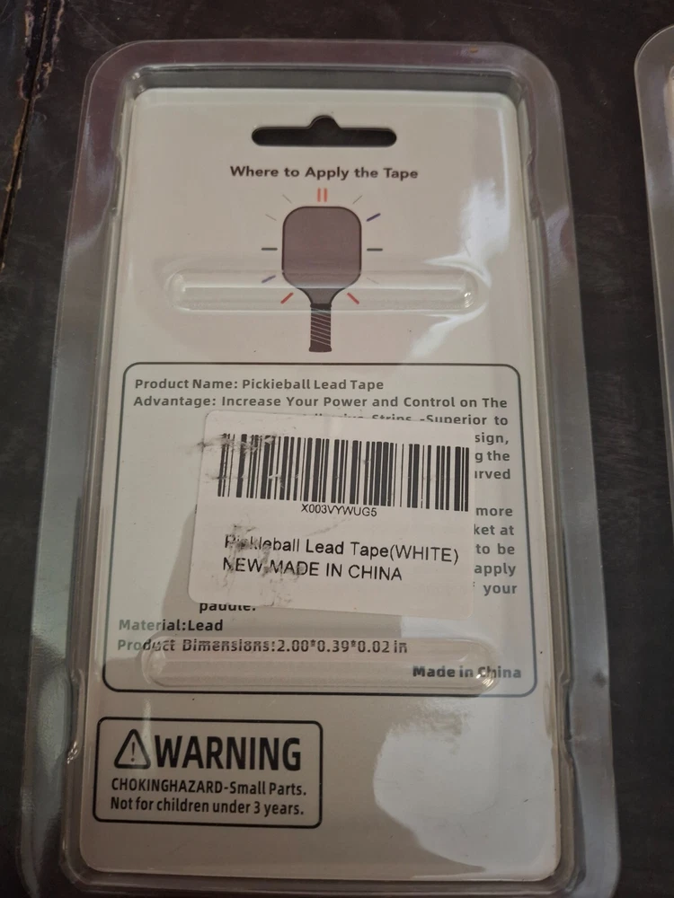 Pickleball Lead Tape 10 Pre-Weighted 3 Gram Bars Each Pack 2-Pack Lot 20 Total