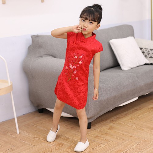 Chinese Cheongsam Children Dress Oriental Costume Princess Style Girl Dress New - Picture 9 of 16