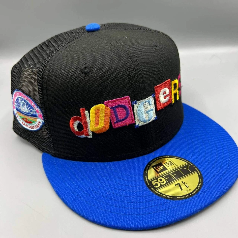 Gorra de camionero Los Angeles LA Dodgers para hombre 7 5/8 59Fifty New Era gorra ajustada nueva Foto 4 de 4