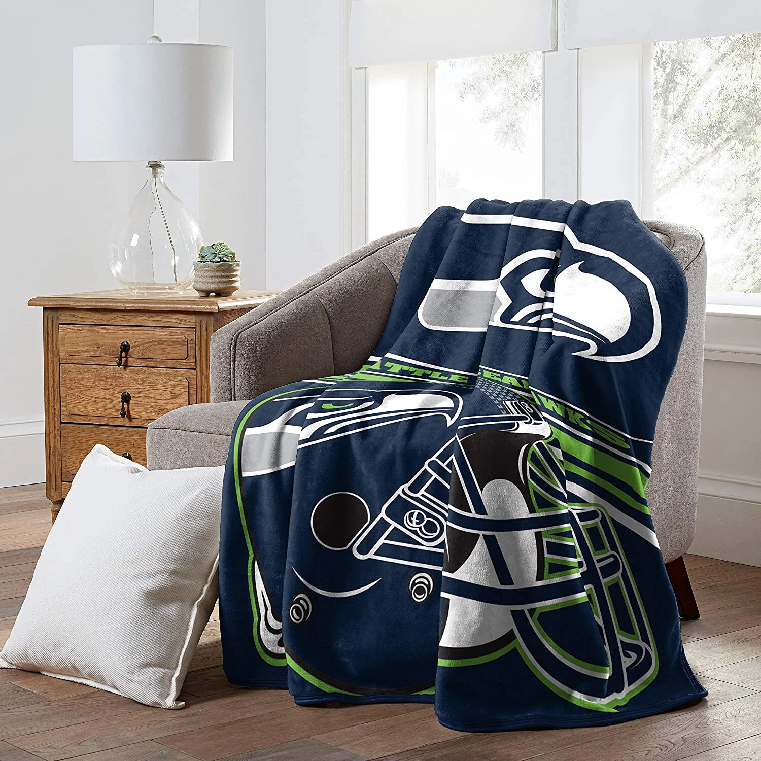 Seattle Seahawks football Plush Blanket, Soft & Warm