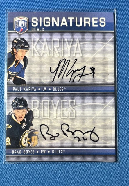 2008-09 Upper Deck Be a Player - Duals Signatures Paul Kariya, Brad Boyes #S2-KB