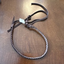 Soft Woven Braided Buckskin Deerskin Leather Hatband Dark Brown