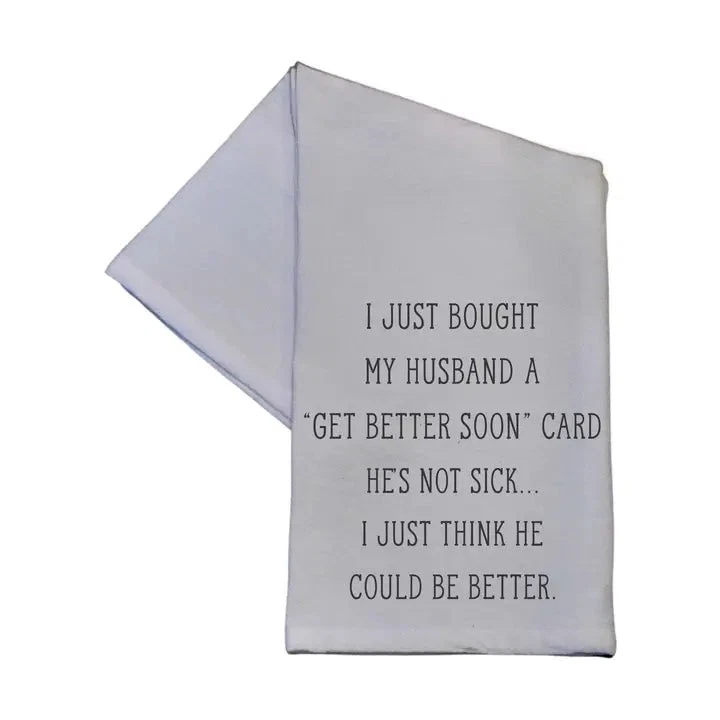 Alphie and Ollie Flour Sack Kitchen Towel