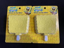 New Set 2 Nickelodeon SpongeBob SquarePants Silicone Popsicle Ice Pop Maker Mold