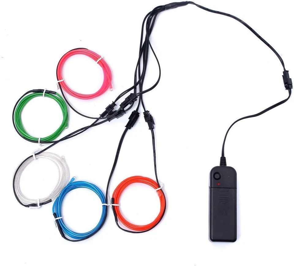 El Fili, 5 X 1 M Luci Al Neon Glowing Strobing Dance Party Costume Decor Light F - Immagine 2 di 4