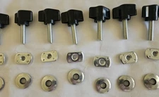 40x Black Knob Bolts + T-Nuts & Washers Set DIY Hardware Kit for Tools & Furnitu