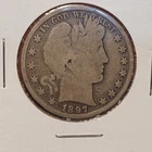 1897 BARBER HALF DOLLAR - 90% Silver