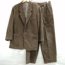 Brown Corduroy M Suit Set, Men's Outer, Vintage, Used