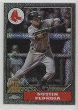 2022 Update 1987 Topps Chrome Silver Pack Series Mojo Black Dustin Pedroia 16mf