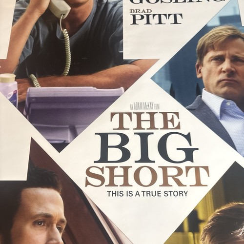 Orig 2015 DS Movie House Poster “The Big Short” 27x40 Gosling Pitt Bale Carell - Picture 6 of 16