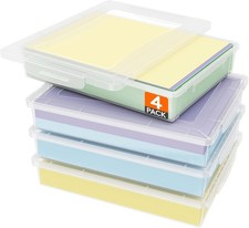 4 Pack Paper Organizer Storage 32 x 23 cm/12x9 Multi-Purpose Plastic File Box
